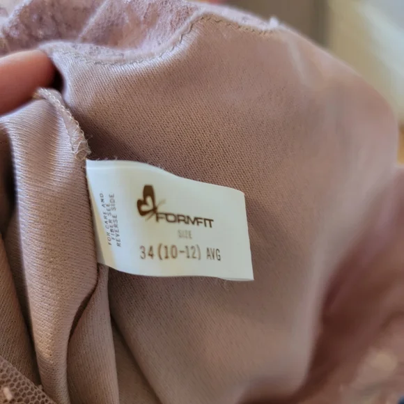 Vintage Lace Slip Dress Mauve Chemise Nighty 34 Sm Med - Picture 6 of 6